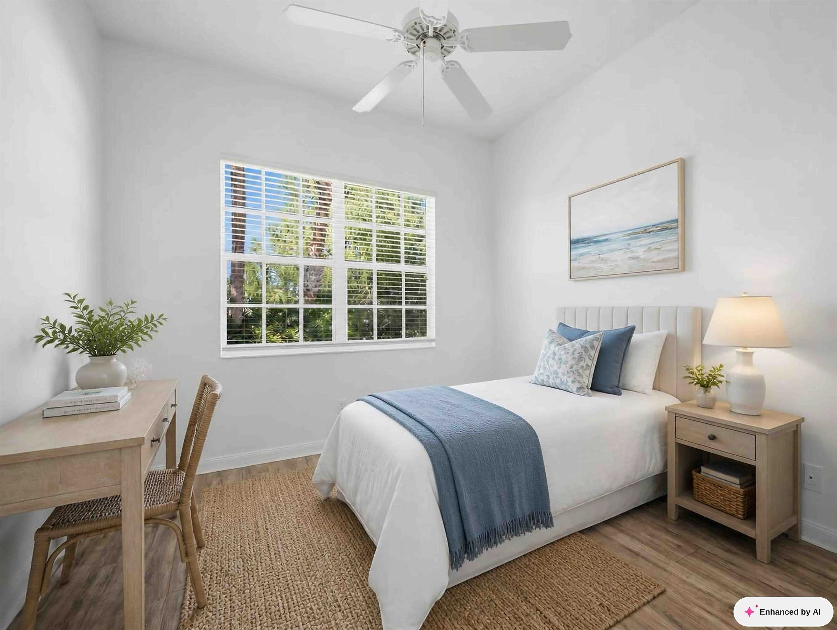 Staged bedroom at 8033 Kaliko Lane