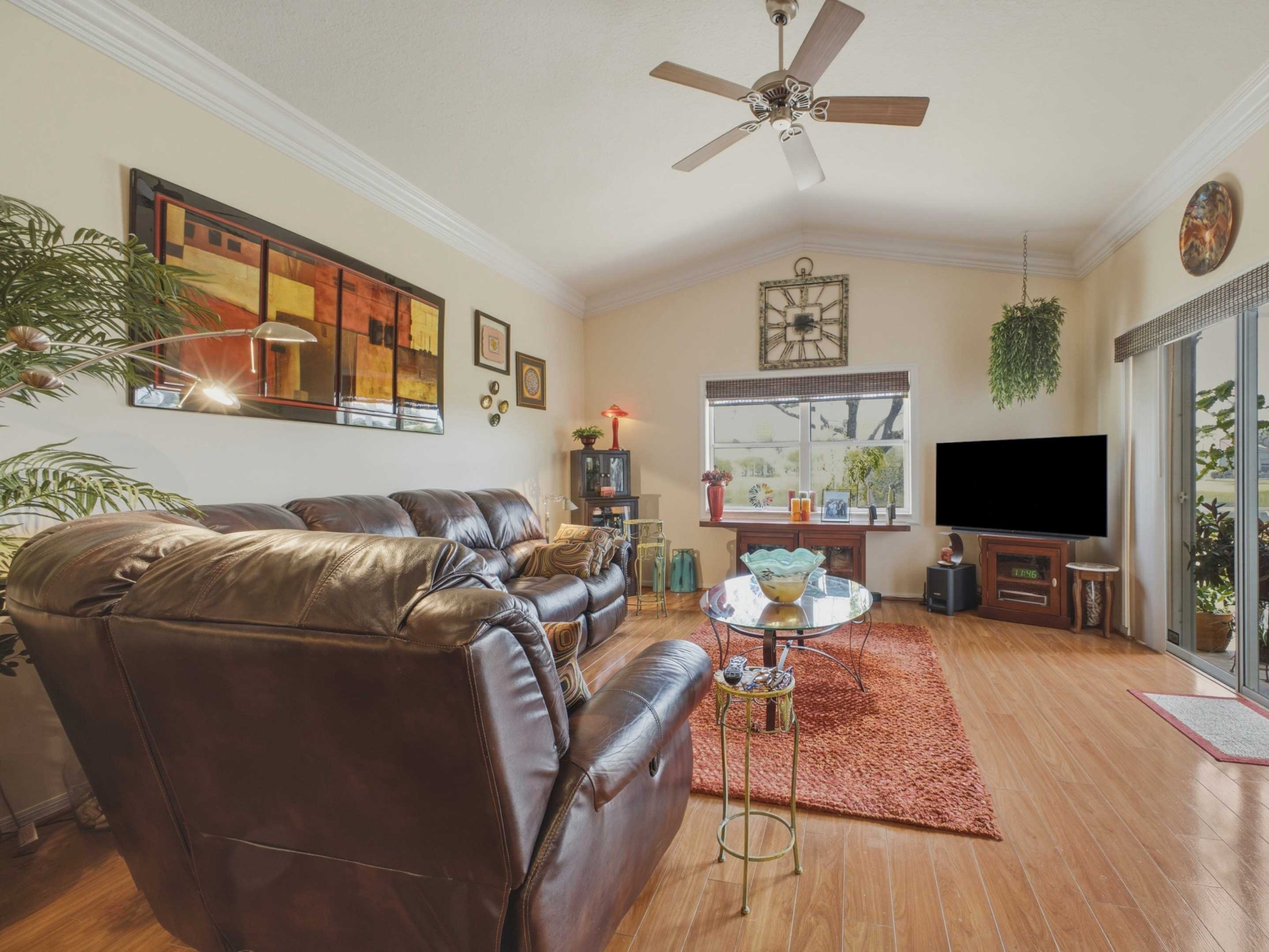 Open family room with generous living space